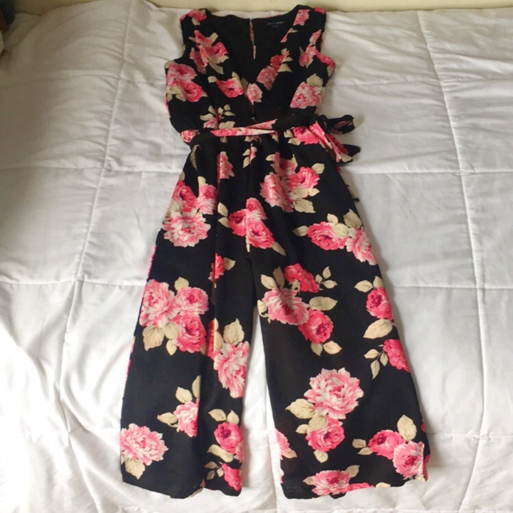 Pink Floral Jumpsuit